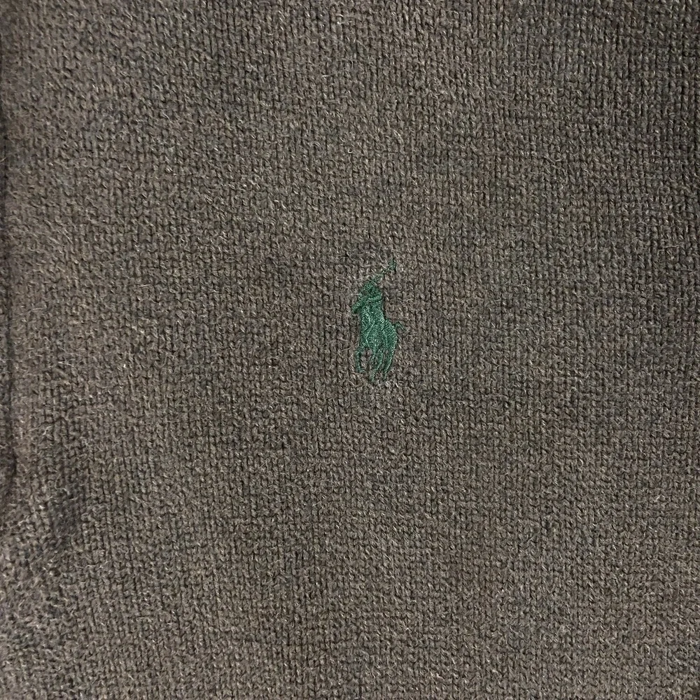 Vintage 90s Polo Ralph Lauren 1/4 Zip Sweater Size Small Brown Fleece Pullover